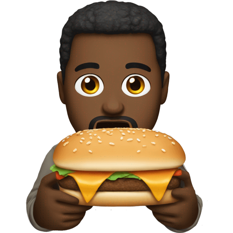 Kanye holding a burger  emoji