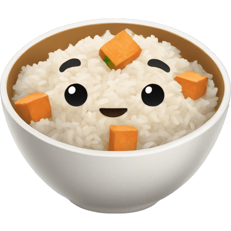 tofu and rice bowl emoji