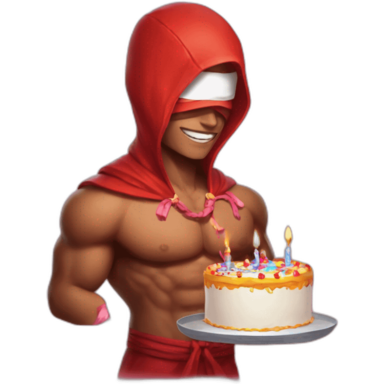 lee sin with a birthday cake emoji