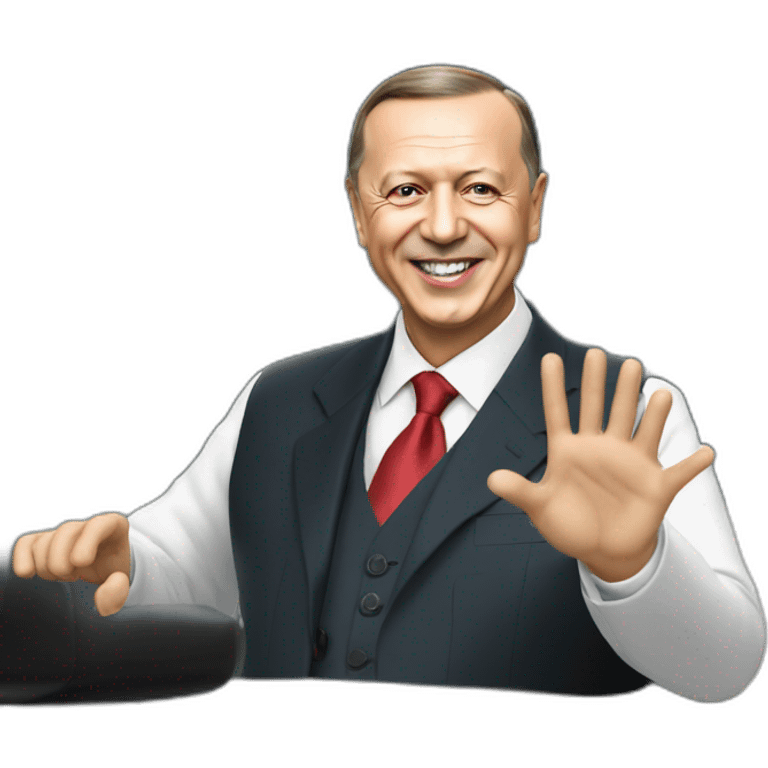 tayyip erdogan saying hi emoji