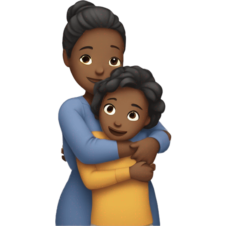 Mum hugging daughter emoji