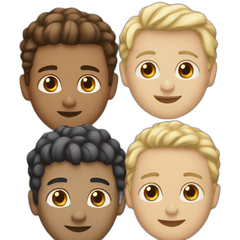 four white friends emoji