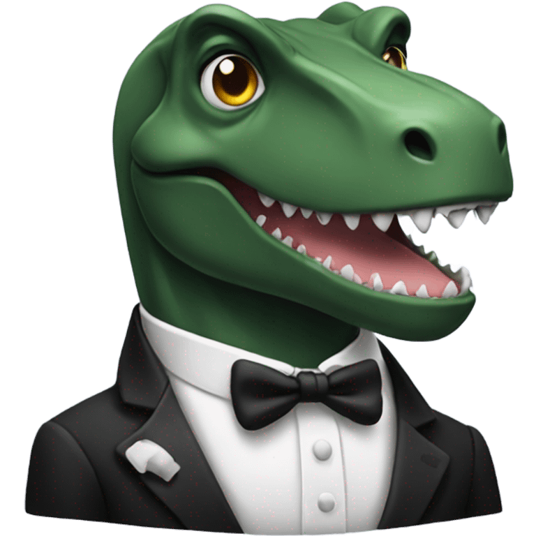 Trex in a tuxedo emoji