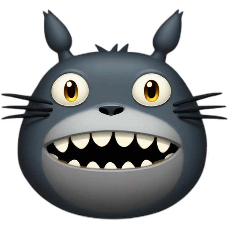 Angry dark Totoro emoji