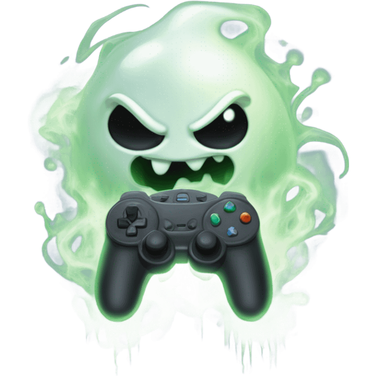 angry ghost playing with controller emoji