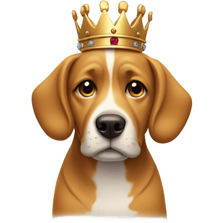 Dog wearing a crown emoji