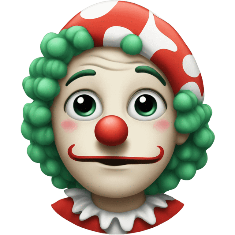 Sad clown on new years emoji