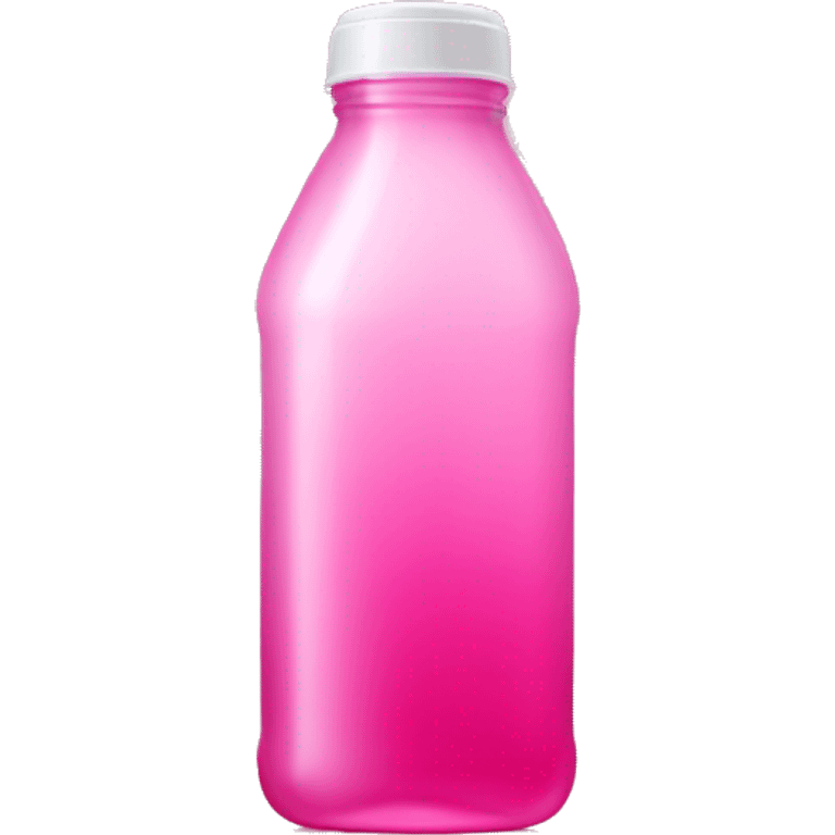 plastic bottle with crystaline pink liquid emoji