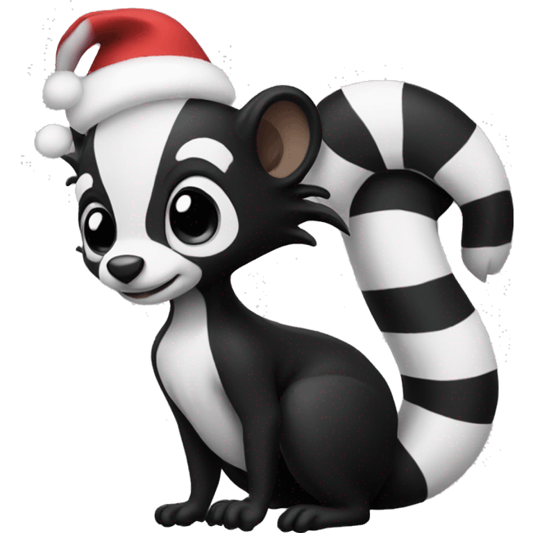 Christmas skunk emoji