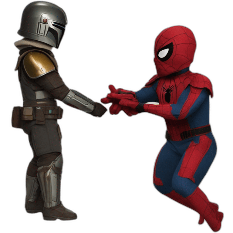 spider man Slapping Mando in the Mandalorian emoji