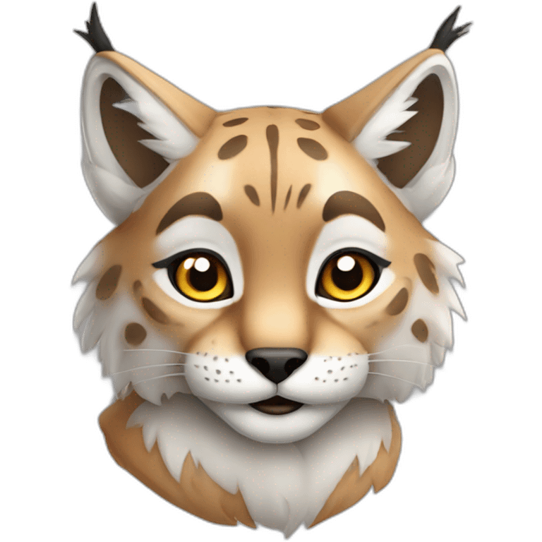 Cute lynx emoji