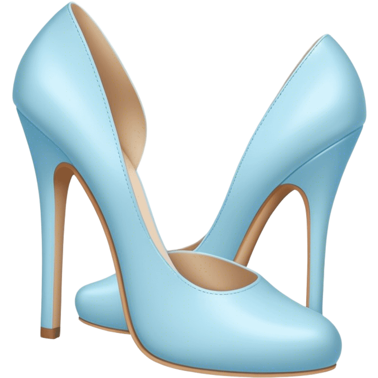 Pastel blue heels emoji