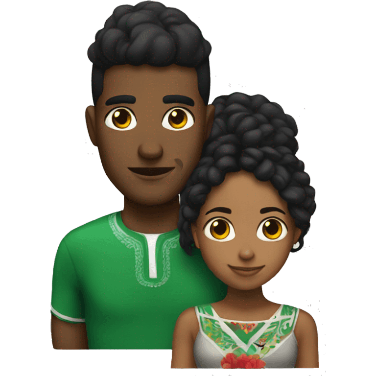 Mexican guy and black girl together  emoji