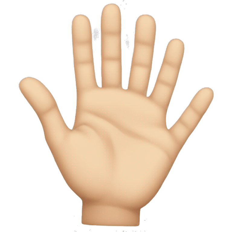 an open hand laid verticaly on a flat hand  emoji