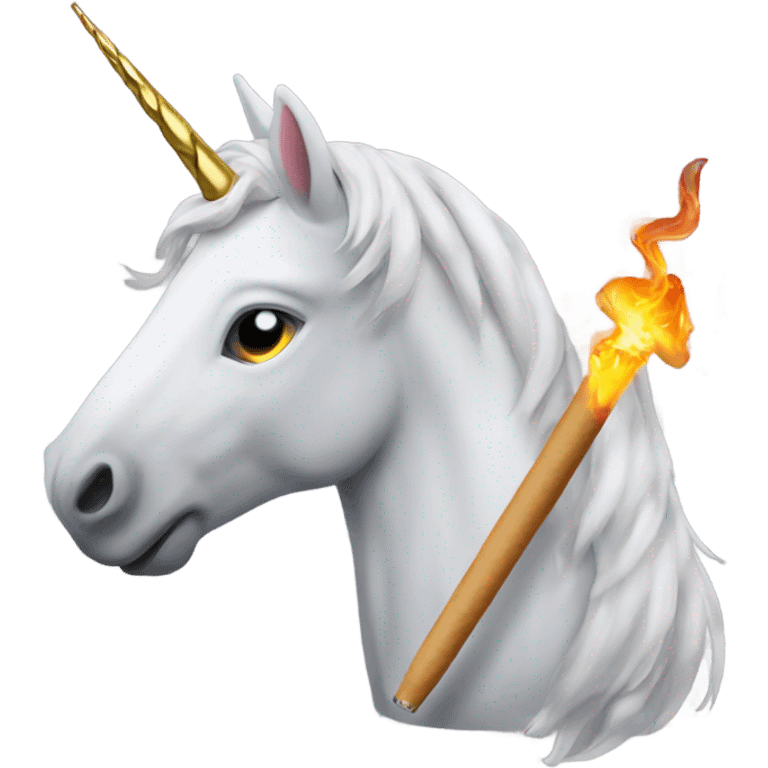 a unicorn with a joint and Jager emoji