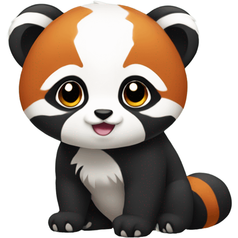 Cute Lesser panda with only head emoji