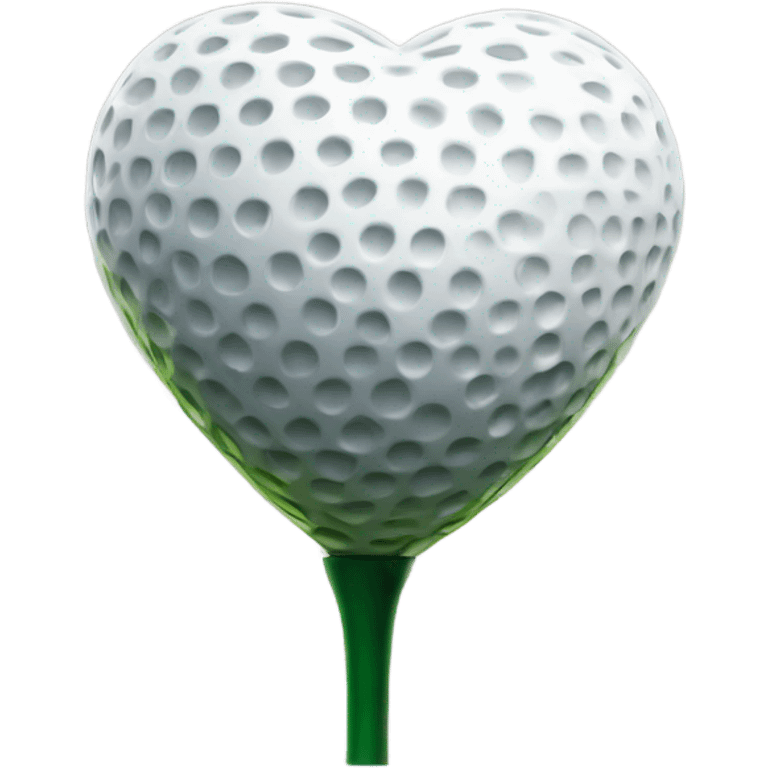 Golf ball in shape of a heart emoji