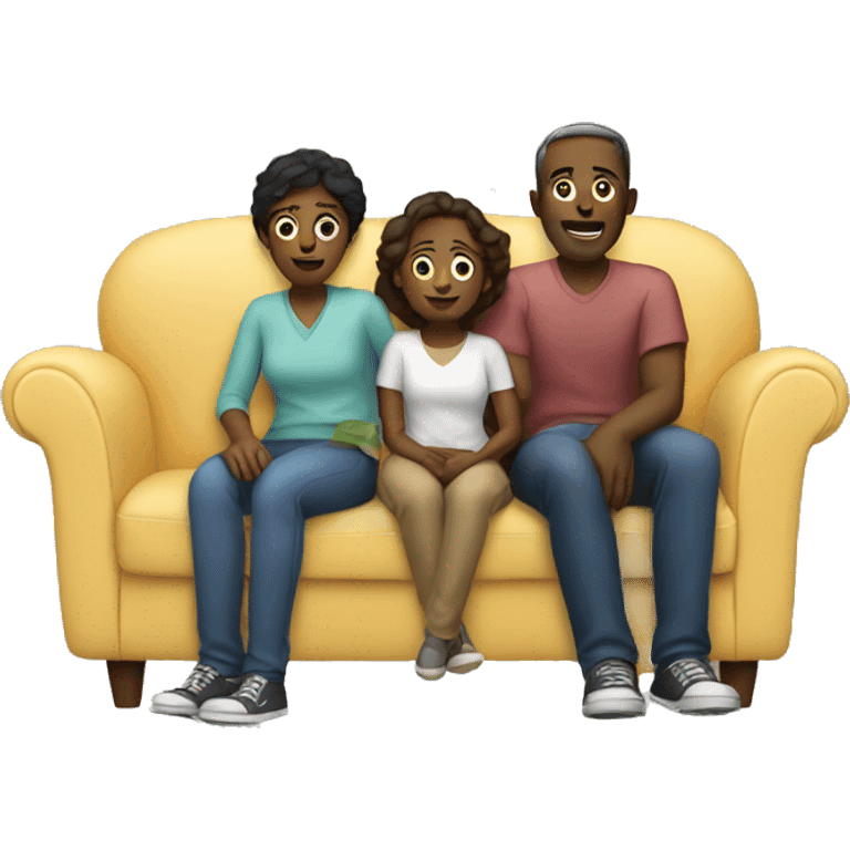 Family sitting on a couch emoji