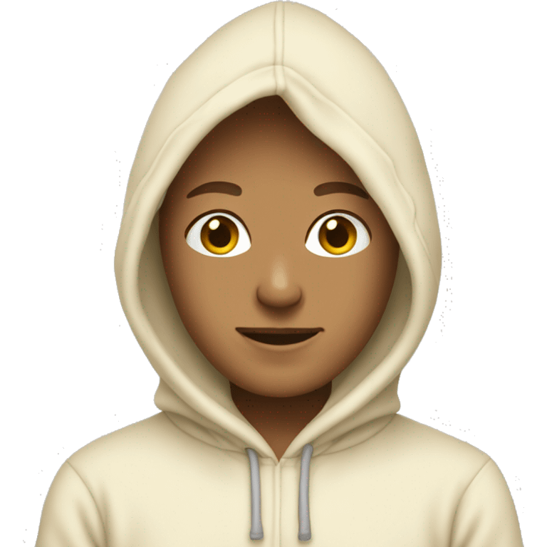 A cream hoodie on its own emoji