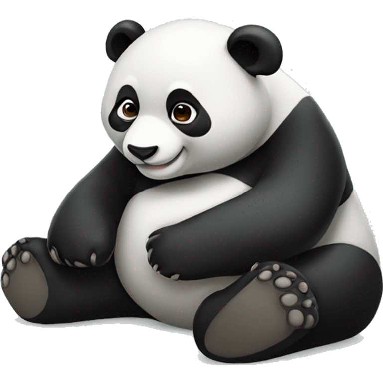 sitting happy panda emoji