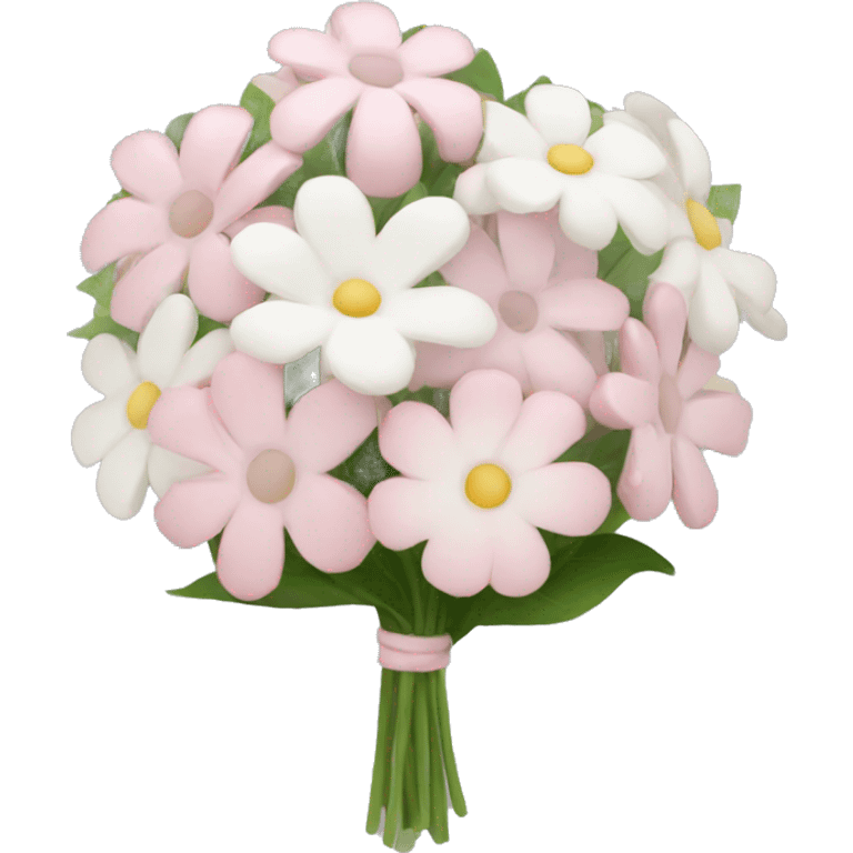 light pink and white flower bouquet  emoji