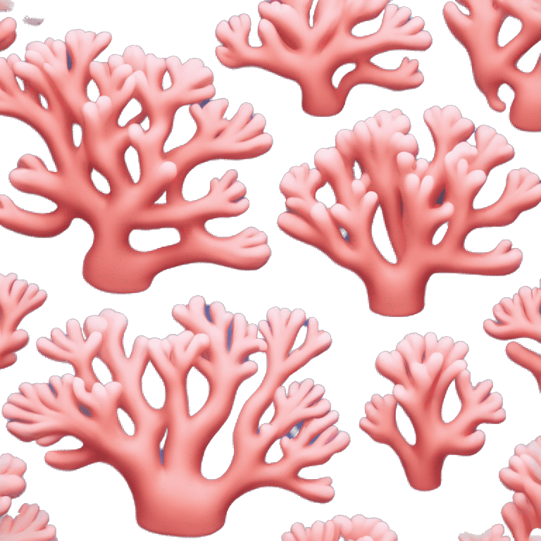 Pastel pink coral reef emoji