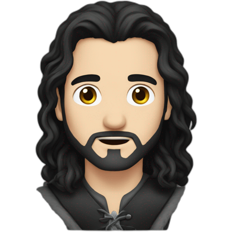 Jon snow with long hair emoji