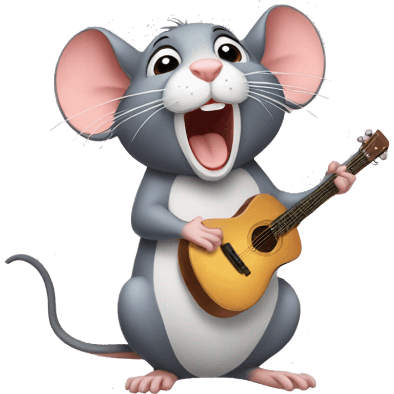 Rat singing song emoji