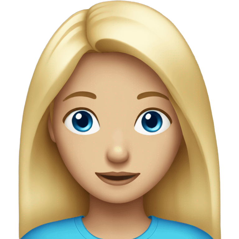 blonde girl with blue eyes emoji