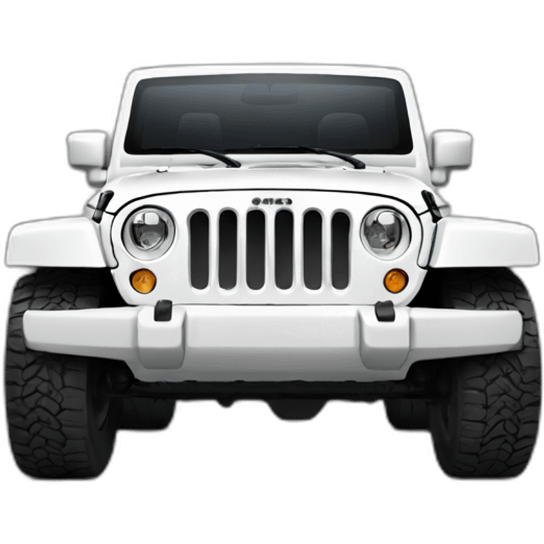 White Jeep wrangler  emoji