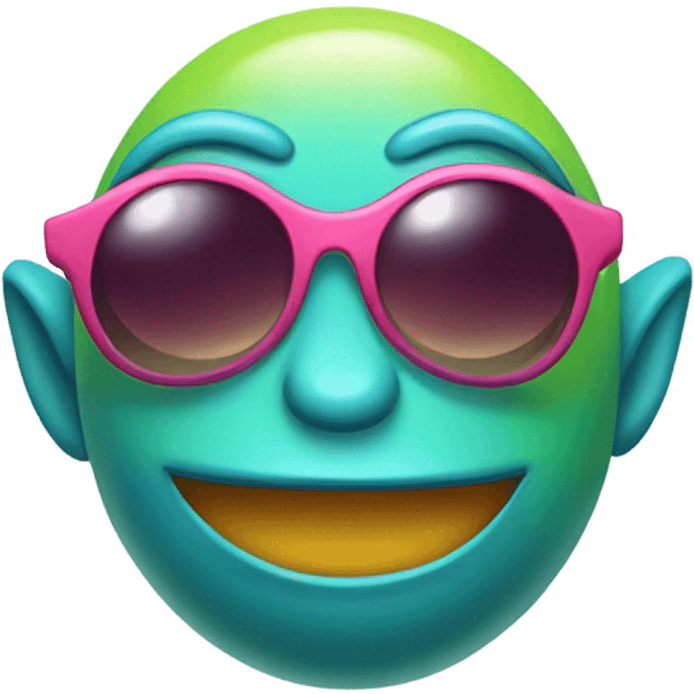 funny alien with sunglasses emoji