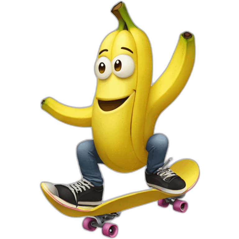 A banana that's skateboarding emoji