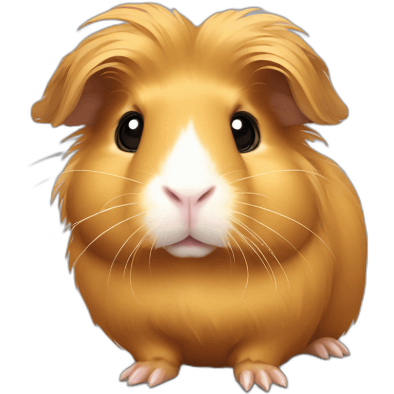 honey-colored guinea pig with long hair emoji