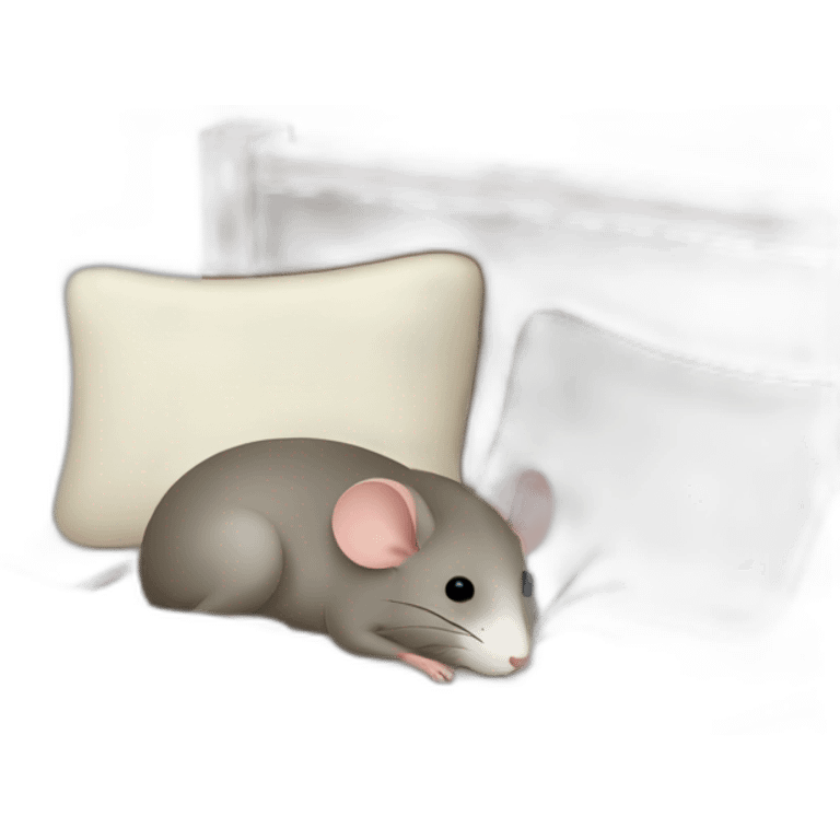 Mice sleeping in bed emoji