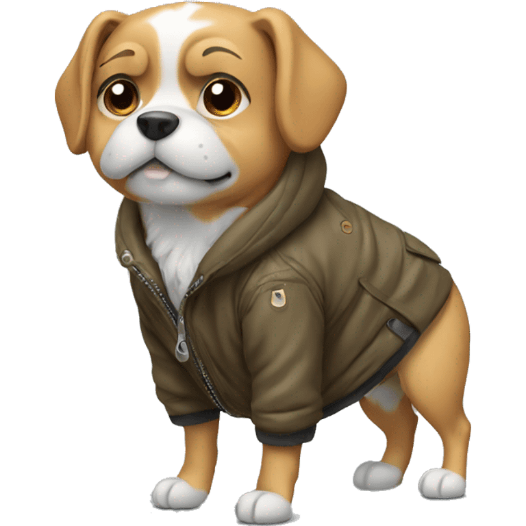 Dog wearing jacket  emoji