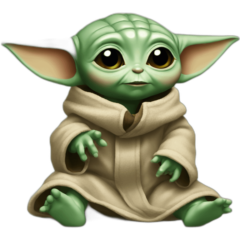 baby yoda in meeting emoji