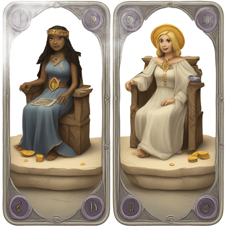 Three tarot cards emoji