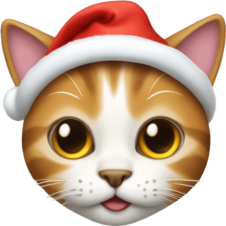 Cat with Christmas hat emoji