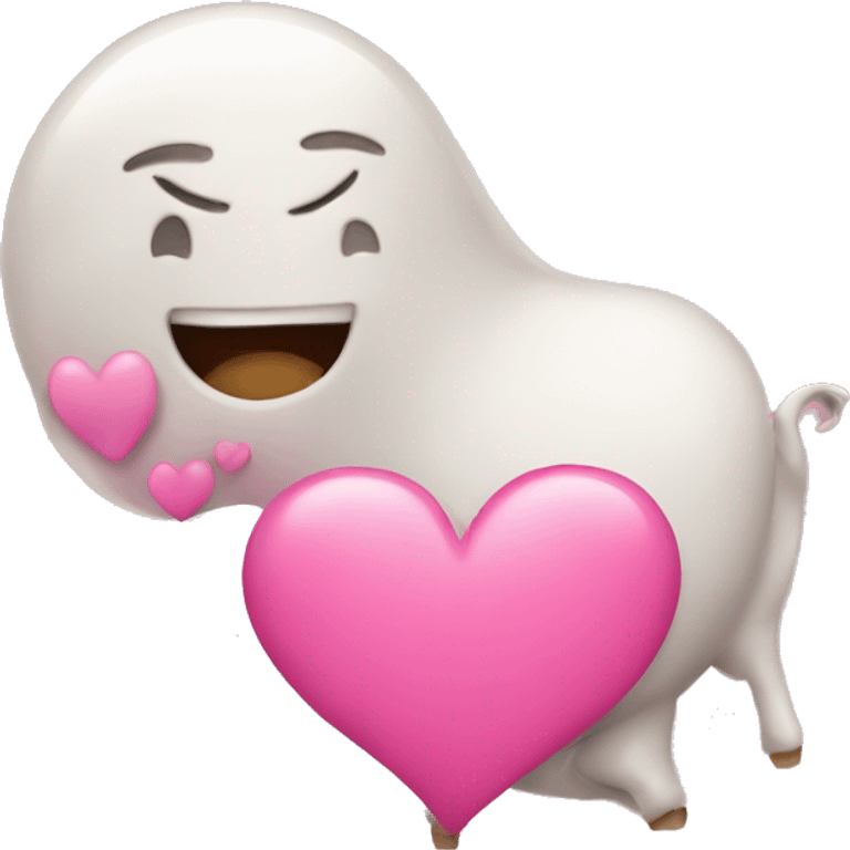 Ass farts with pink hearts emoji