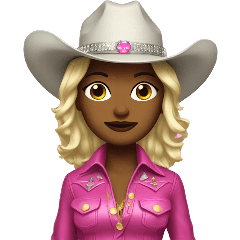 Pink Disco cowgirl emoji