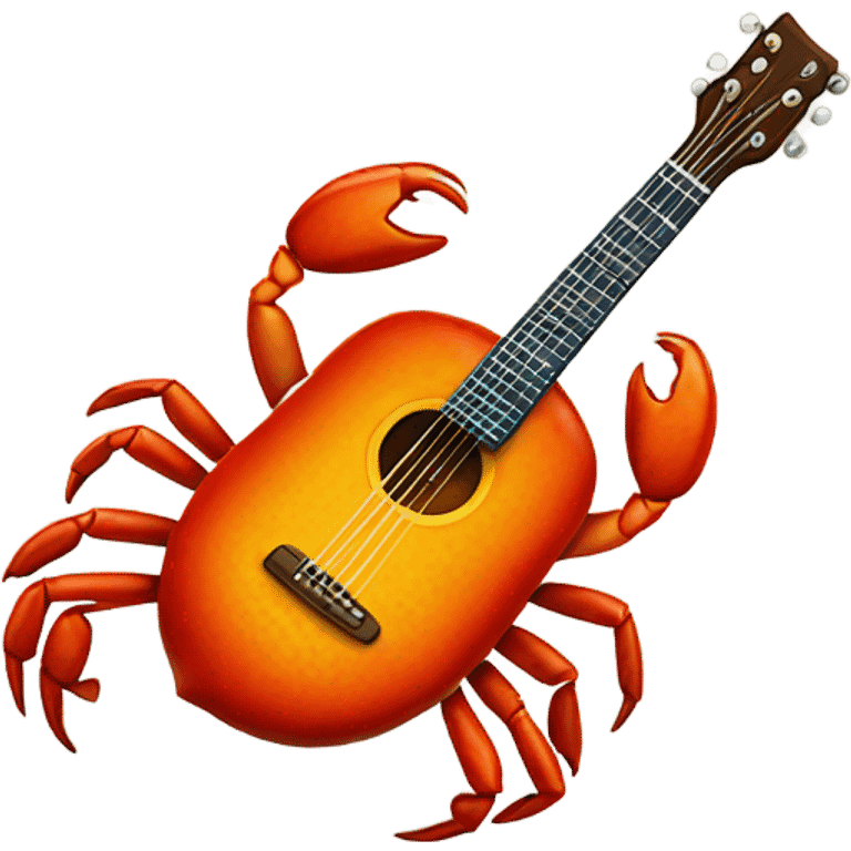 Crab with a guitar  emoji