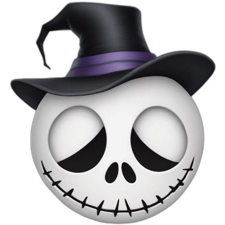 Jack Skellington face Tim Burton emoji