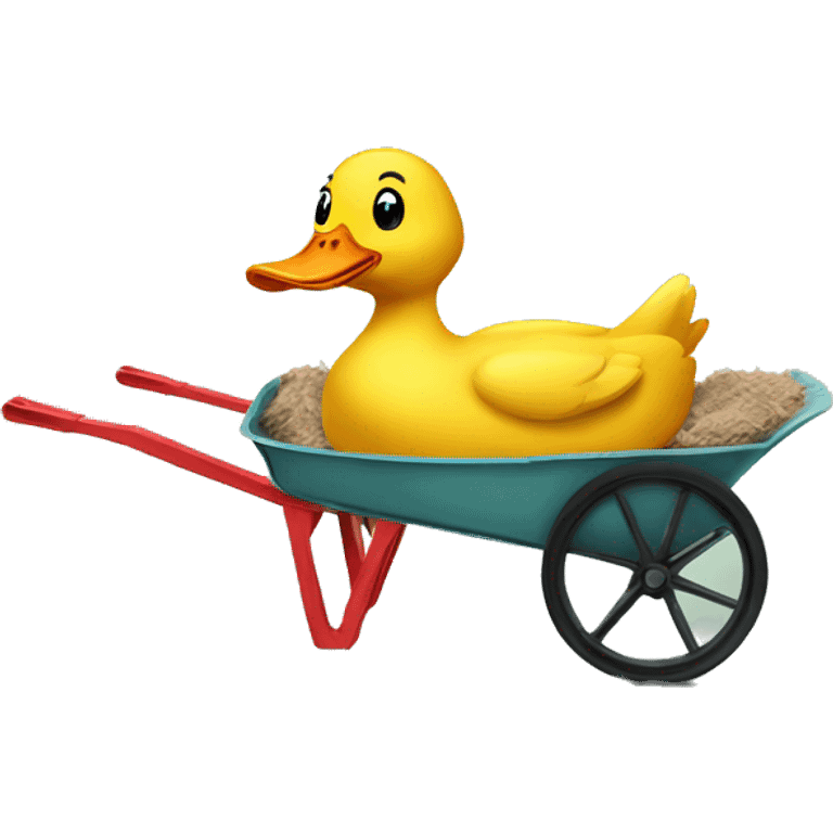 Ducks in wheelbarrow  emoji