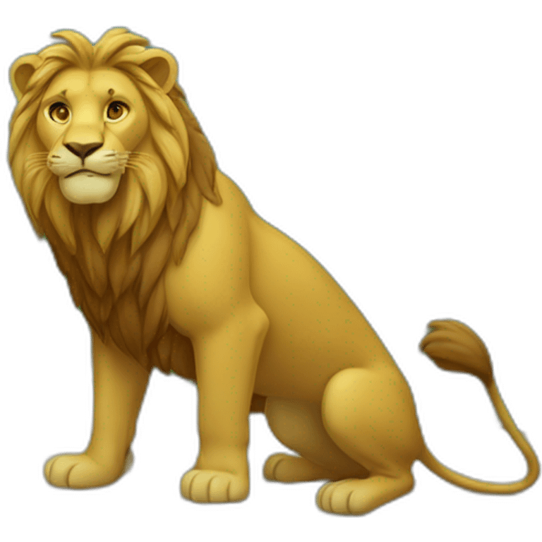 Chat sur lion emoji