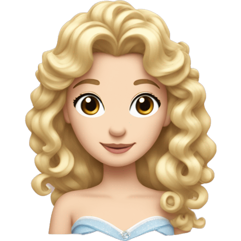 Princess Aurora blonde ringlets and bangs  emoji