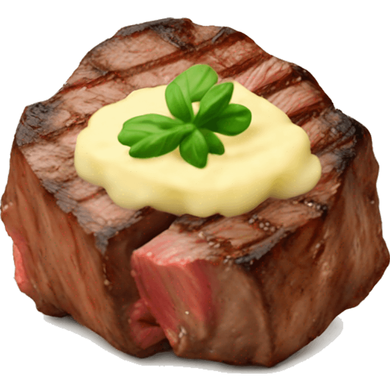 Steak bites with mash potatoes  emoji