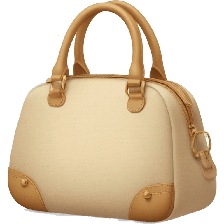 Cute beige hand bag emoji