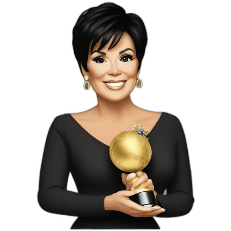 kris jenner holding an nobel emoji