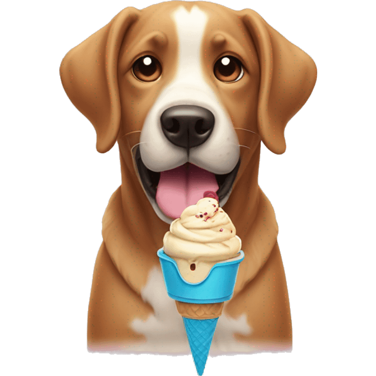 dog with ice cream  emoji