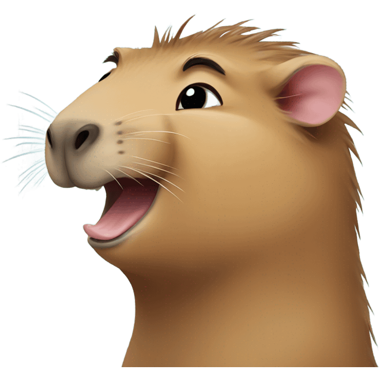 Capybara laughing tears emoji